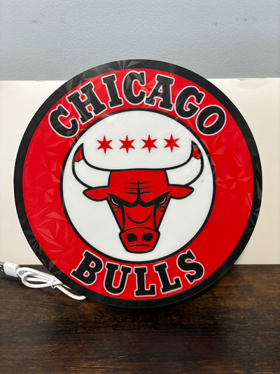 chicago bulls light box by future canada art signs & logos logo mba basket ball 3d print model - Mito3D