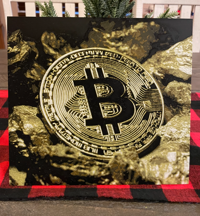 forja chapéus bitcoin ouro by nublado nostalgia generativo 3d modelo litofano btc 3d print model - Mito3D