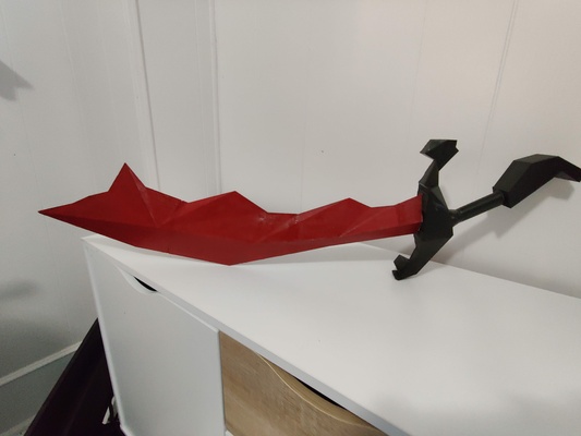 osrs drago scimitarra remixato by lestrade oggetti scena cosplay vecchia scuola runescape scremato scimmy 3d print model - Mito3D