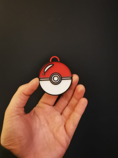 pokeball portachiavi magnete by kris95 moda gioielleria pokemon carina multicolore 3d print model - Mito3D