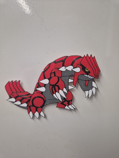 groudon 2d by dama3d art pokemon 3d print model - Mito3D