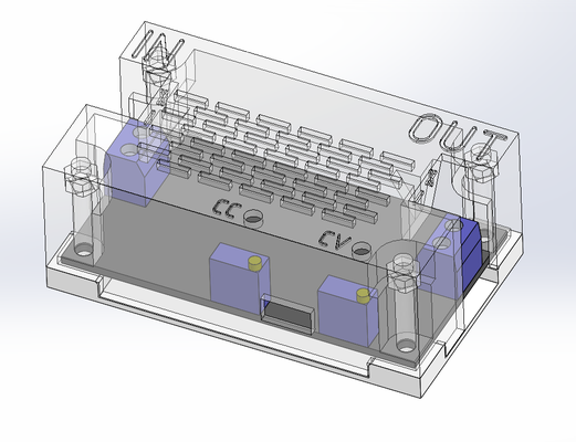 muhafaza esir fındık dc adım up cc cv modül by david buck hobi kendin yap elektronik dcdc güç arz şarj cihazı 3d print model - Mito3D