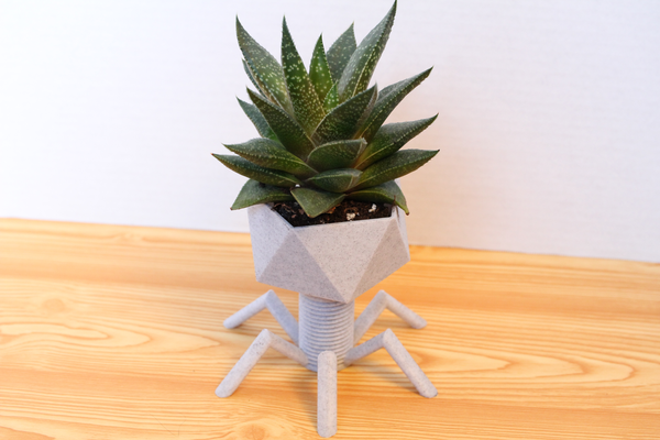 bacteriophage planter by makidev household decor bacteria phage plant pot vase biology science virus flower 3d print model - Mito3D