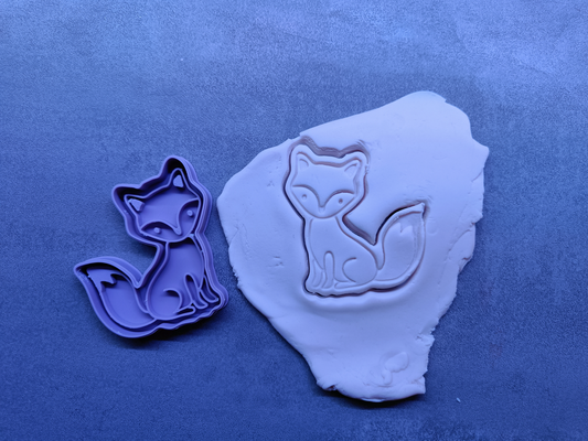 cute fox cookie cutter by d onsnou tools cookiecutter cake animal animals 3d print model - Mito3D