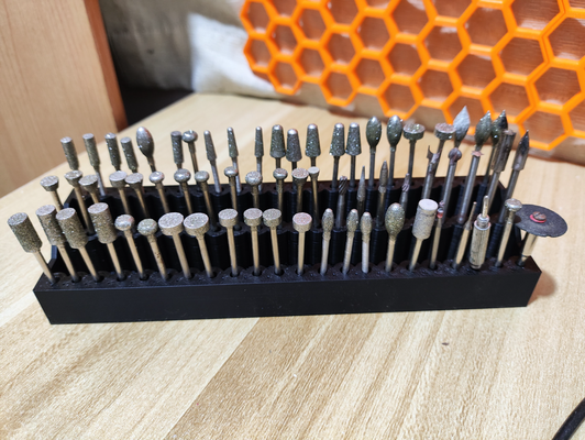 dental drill grinding tool organizer by tools organizers storage rack 3d print model - Mito3D