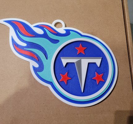 tennessee titans 3d logo 180mm séries 2 ams by épiceries loisir diy sport air football nfl chaîne 3d print model - Mito3D