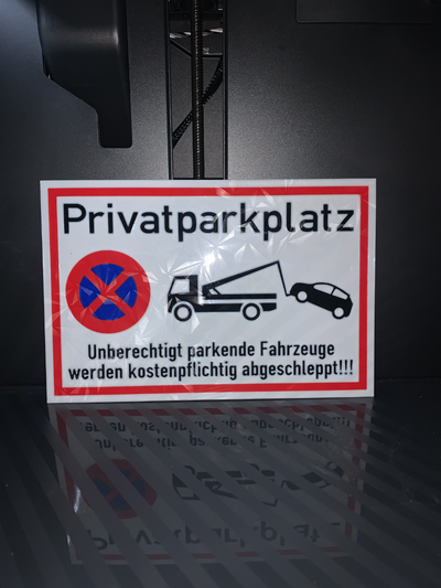 schild parking privé by gare sb art panneaux logos 3d print model - Mito3D