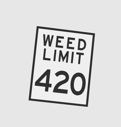 weed limit sign by dubmehard art signs & logos speed 420 humor funny memes 3d print model - Mito3D