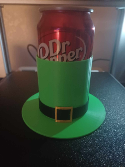 st paddys gün cüce cin şapka i̇çmek koozie by ter hobi kendin yap çeltik patricks kulp destek yonca şanslı bira i̇rlandalı temalı 3d print model - Mito3D