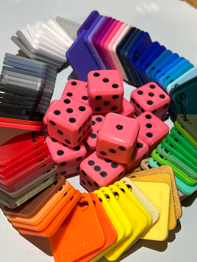 set of 12 playing dice by 3dprintcraft toys & games board game accessory cubes boardgame rolling gambling 3d print model - Mito3D