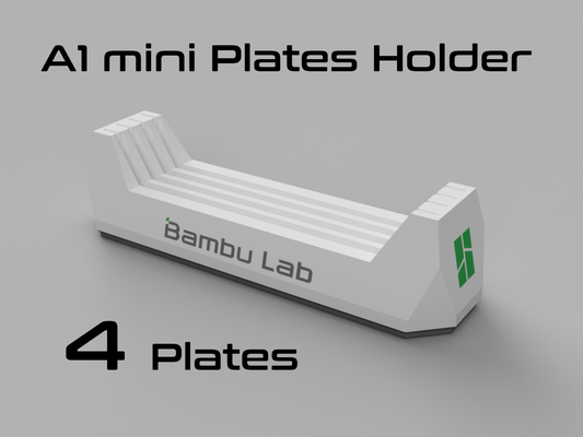 a1 mini 4 platos soporte remezclado by wojciech kawa 3d impresora accesorios plato portaplacas a1mini bambulab bambulaba1mini placa construcción construir sostener 3d print model - Mito3D