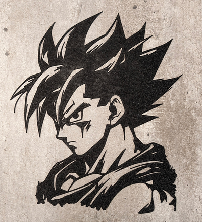 2d filho goku parede arte by angry p1p esfera dragão anime histórias quadrinhos 2dart 3d print model - Mito3D