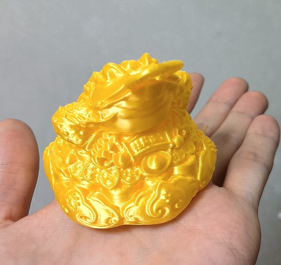 gold kröte of vermögen by evan76 kunst modelle golden reichtum anziehungskraft 3D print model - Mito3D