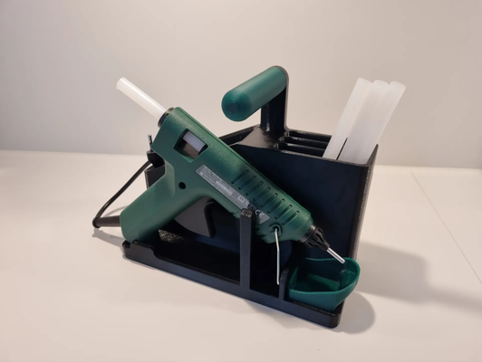 heiß kleben gewehr stand by geben werkzeuge veranstalter klebepistole halter unterstützung organisator bosch pkp 18 hotglue heißklebepistole 3d print model - Mito3D