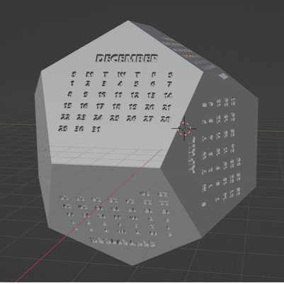 twelve sides calendar - 12 2024 dodecahedron by makeka713 household decor year months monthly month days 3d print model - Mito3D