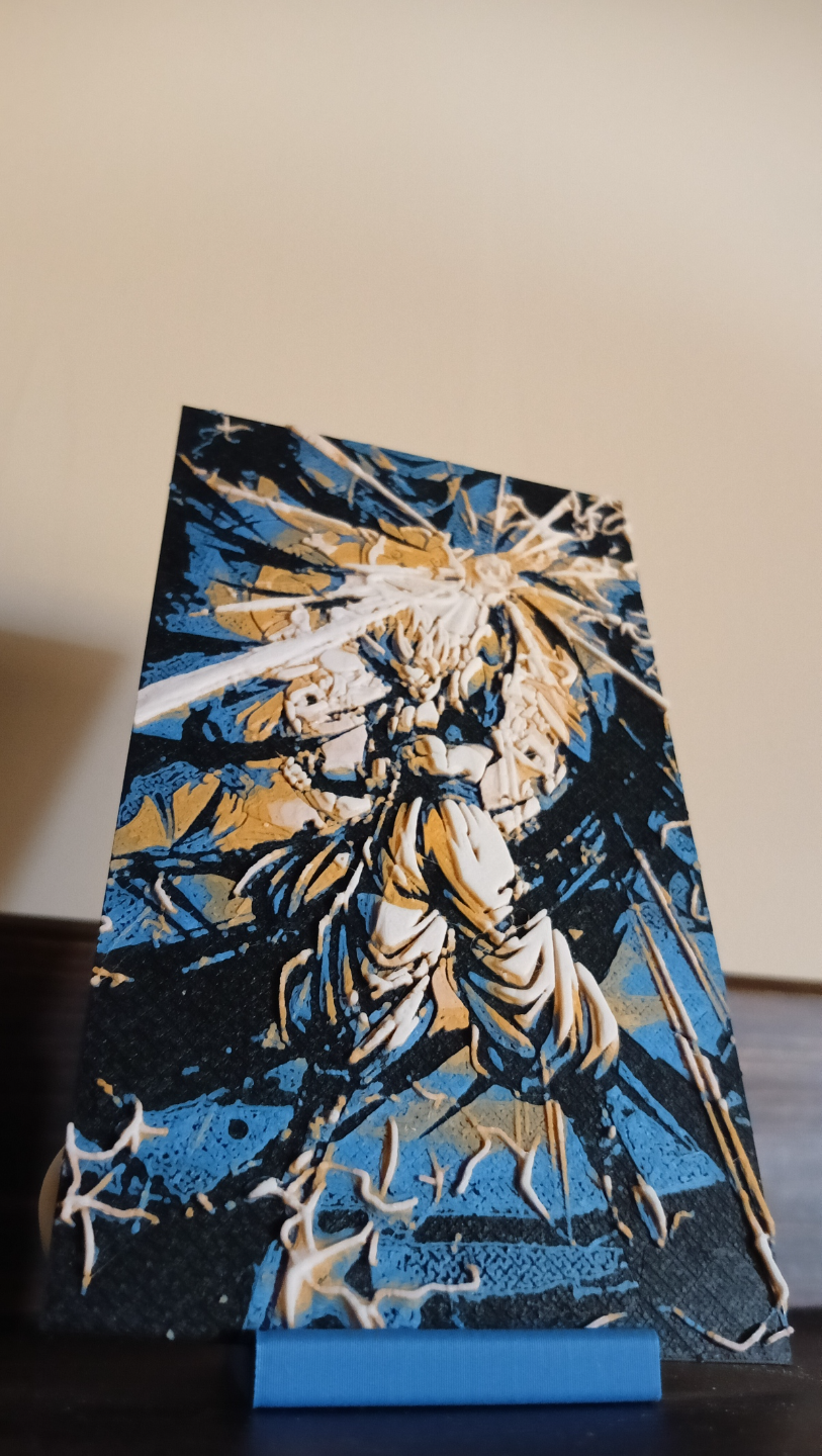 gogeta teinte forger by mascolomattia13 génératif 3d modèle forge chapeaux lithophane 3D print model - Mito3D