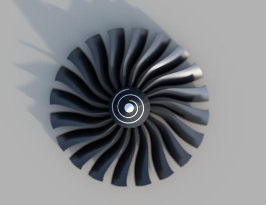 aereo motore fan turbina lame by pathfinder ant utensili scrivania lama 3d print model - Mito3D