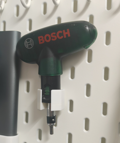 ikea pegboard - bosch screwdriver holder by tools gadgets sk dis 3d print model - Mito3D