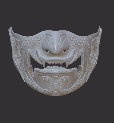 demônio by kratos3d adereços cosplays máscaras capacetes maschera nomadsculpt 3d print model - Mito3D