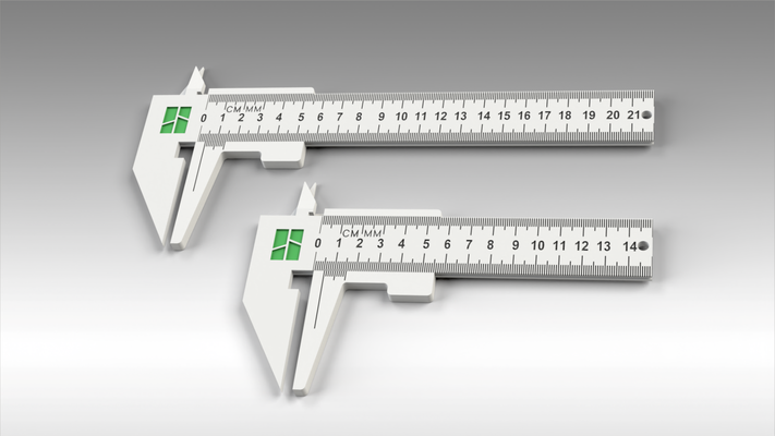 vernier caliper ruler - two lengths by 3d print masters hub tools measure shop education printer accessories multi color a1 tool trending 3d print model - Mito3D