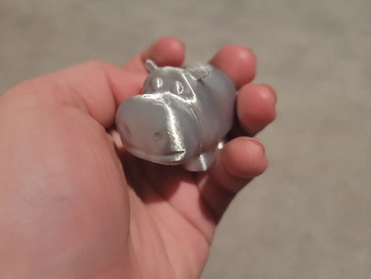 hipopótamo llavero remezclado by sandía miniaturas animales escanear animal llaveros 3d print model - Mito3D