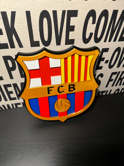 fc barcelona kalkan by cpt sergio k sanat işaretler logolar tekne duvar afiş 3d print model - Mito3D