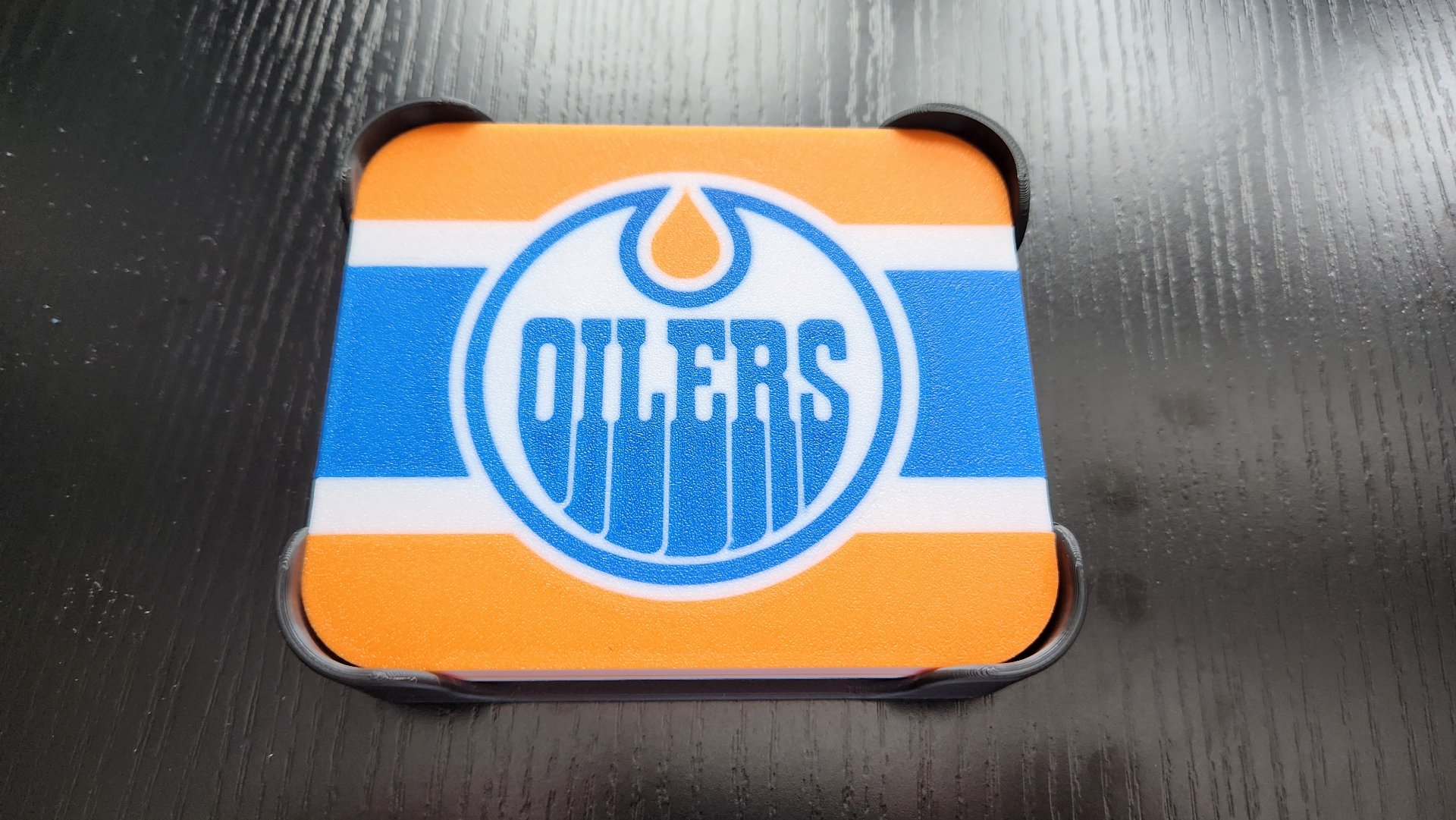 edmonton oilers bardak altlıkları ayarlamak ayakta durmak by fodelec sanat işaretler logolar nhl hokey takım connor mcdavid altlığı ams 3D print model - Mito3D