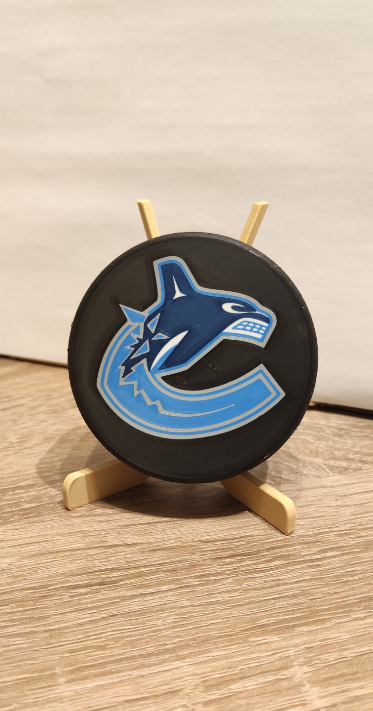 vancouver canucks by carlson arte segni loghi nhl logo hockey disco decorazione arredamento cartello divertimento fan 3D print model - Mito3D