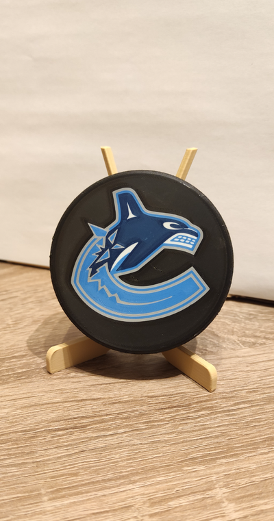 vancouver canucks by carlson sanat işaretler logolar nhl logo hokey disk dekorasyon dekor işaret eğlence hayran 3d print model - Mito3D