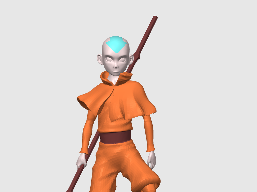 avatar efsane of aang şekil yeniden karıştırılmış by ucuz sanat heykeller 2024 3d yazdır dekor süslemeler renkli ams anime karakter 3D print model - Mito3D