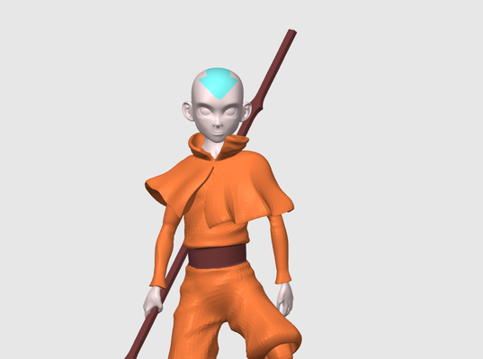 avatar lenda of aang figura remixado by barato arte esculturas 2024 3d impressão decoração enfeites multicolorido ams anime personagem 3d print model - Mito3D