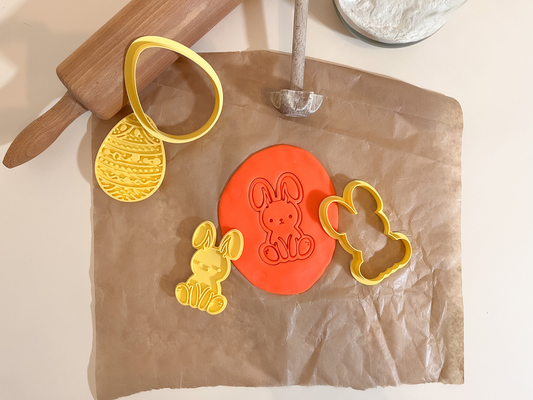 ostern hase plätzchen cutter by drucken hobby diy ausstechform stempel 3d print model - Mito3D