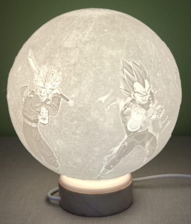 lithophan kugel of drachen ball by litholuna generativ 3d modell hutschmiede dragon shen goku litofanien lampen dekoracion geschenke arzt who disney pokémon nemo superzings dekoration redonda 3D print model - Mito3D