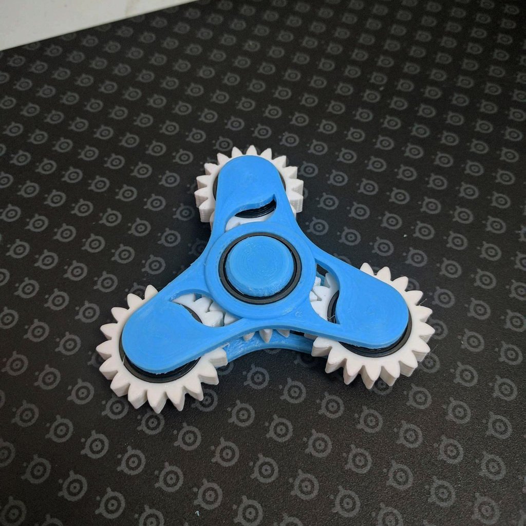 engranaje agitarse hilandero by ganso impreso juguetes juegos rodamiento bolas fidget spinner engranajes handpinner 3D print model - Mito3D