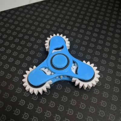 gear fidget spinner by printedgoose toys & games ballbearingspinner bearing fidgetspinner gears handspinner 3d print model - Mito3D