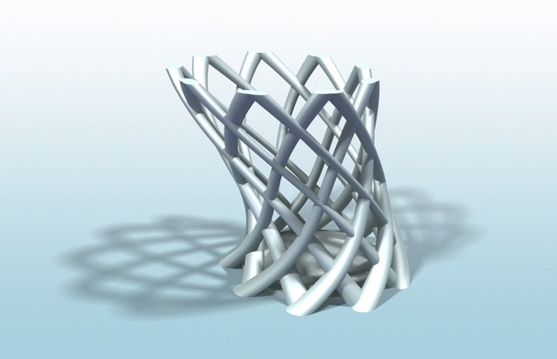 lattice pen holder by catiav5ftw art sculptures cup office pencil 3d print model - Mito3D