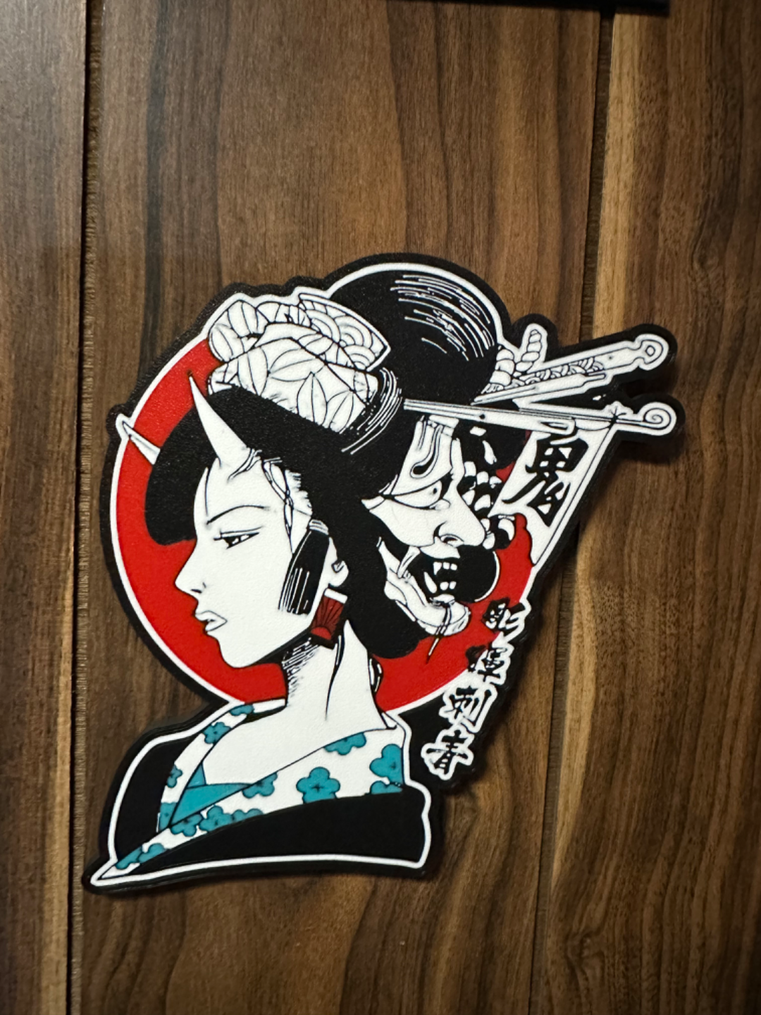 gueixa hannya mascarar caixa luz by tropicgtiturbo arte 2d japão japonês 3D print model - Mito3D