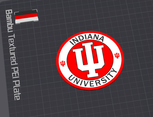 indiana université coaster by clooney003 ménage festivités iu 3d print model - Mito3D