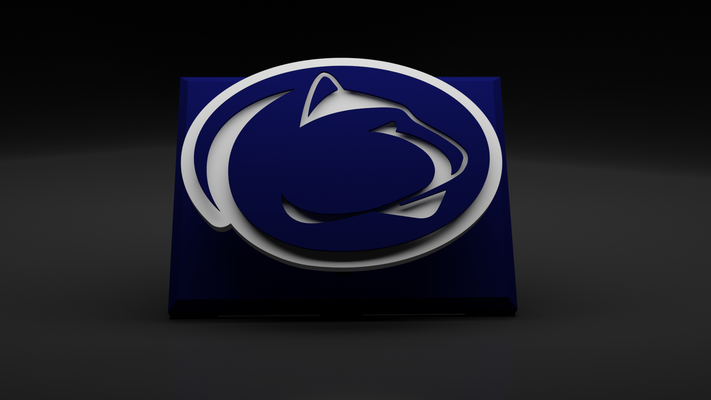 ncaa penn zustand nittany löwen schwebend logo zeichen by abonnieren kunst logos fußball basketball baseball hochschule sport pennsylvania mehrfarbig 3d print model - Mito3D