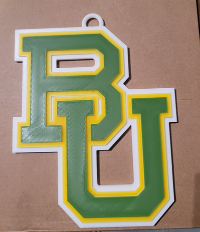 baylor 3d logo 180mm serie by negozi alimentari passatempo fai sport all'aperto ncaa ncaabasketball pallacanestro marzo follia catena università texas 3d print model - Mito3D