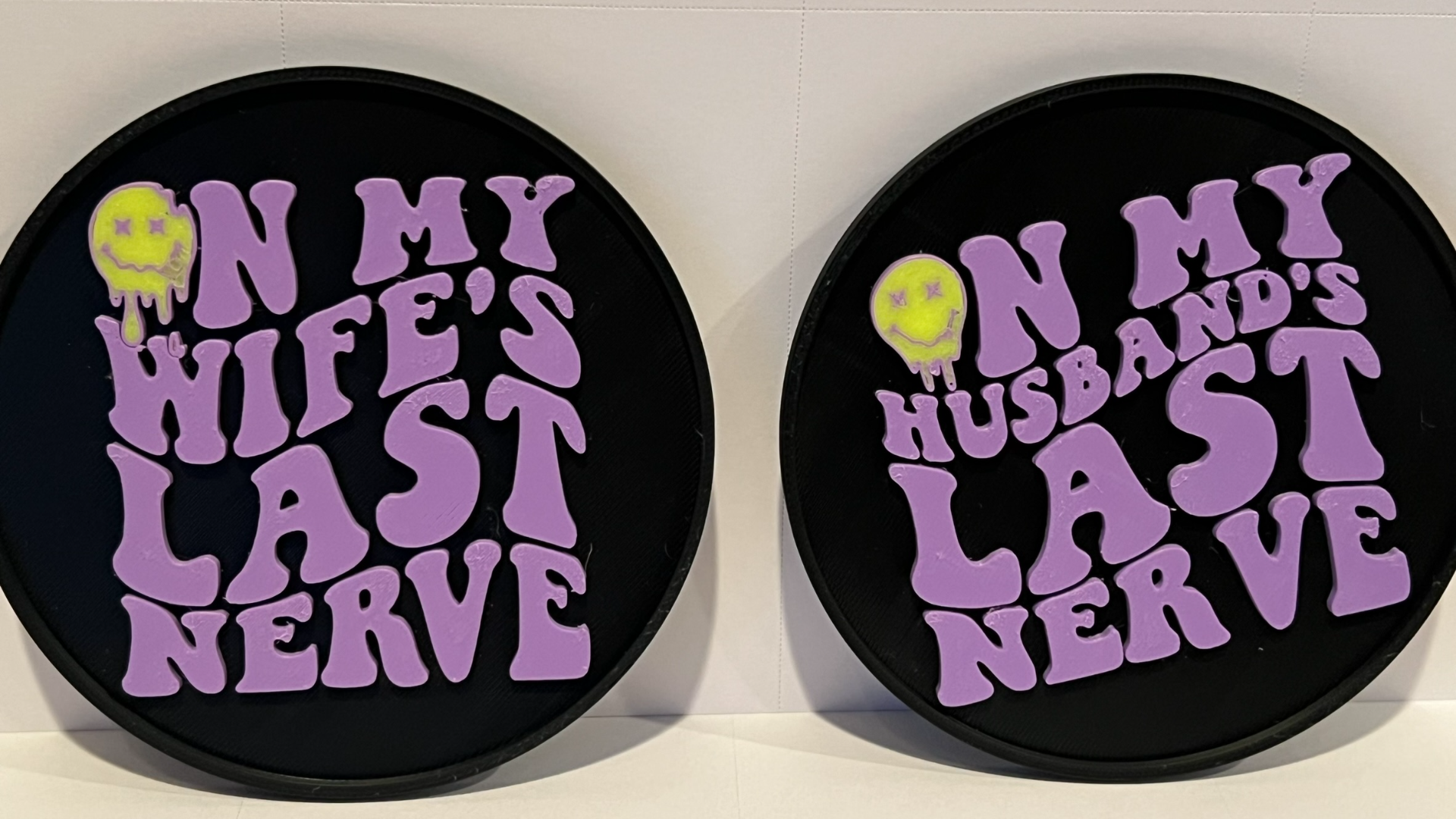 last nerve coaster by 3rdcoastprinting art models husband's wife's 3D print model - Mito3D