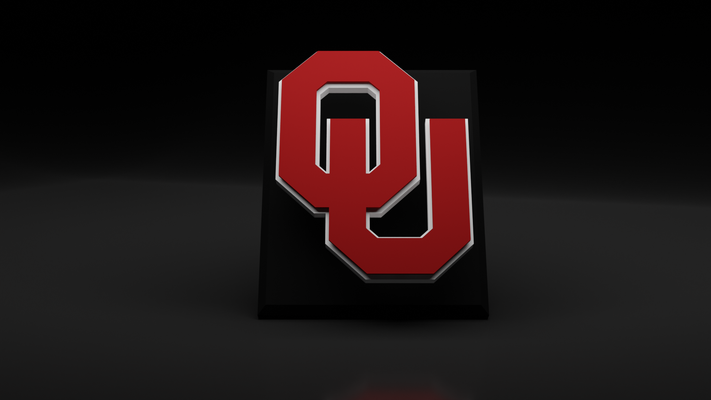 ncaa università of oklahoma prima galleggiante logo cartello by hangardesigns arte segni loghi ou calcio baseball pallacanestro 3d print model - Mito3D