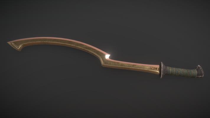 mısırlı khopesh yeniden karıştırılmış by yazdırzeytin sahne cosplays kopya silah mısır kılıç savaş tanrısı valhalla ragnarok 3d print model - Mito3D