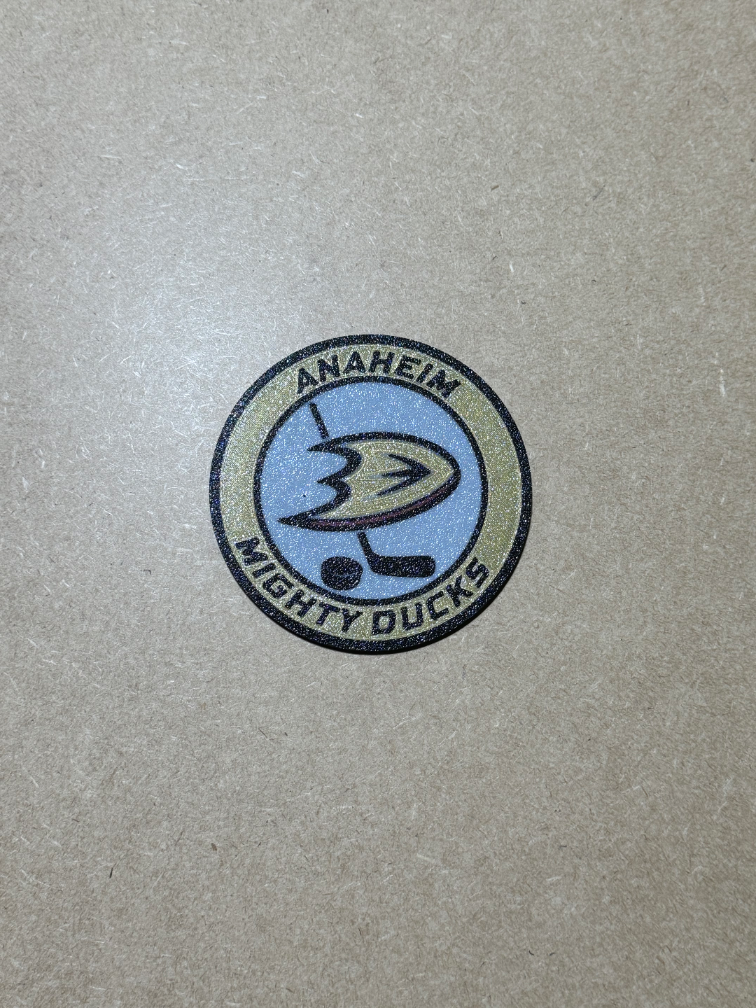 anaheim puissant canards lnh hockey douane logo coaster by jabhook art panneaux logos chevaliers flyers diables bruins érable feuilles 3D print model - Mito3D