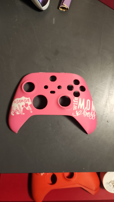 mamãe urso xbox controlador placa frontal by shaggys3d passatempo faça eletrônicos mãe series s x rosa 3d print model - Mito3D