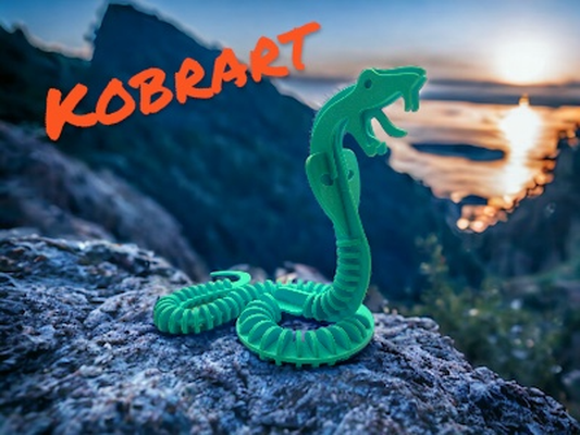 kobrart by bambaxp miniaturas animais serpente vencedora concurso kit cartão 3d print model - Mito3D