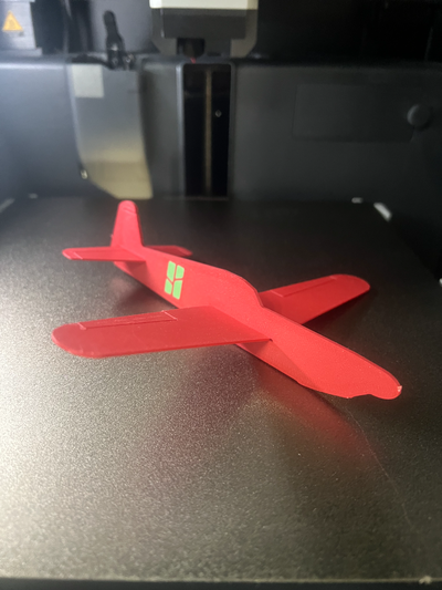 card - toy airplane easy to assemble fun fly bambu lab logo on sides by siam3d toys & games outdoor glider 3d print model - Mito3D