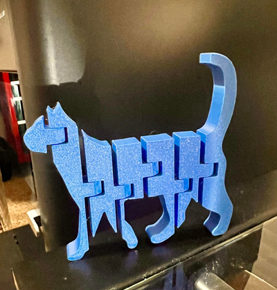 caminando flexi gato by geckogizmo arte esculturas flexible 3d print model - Mito3D