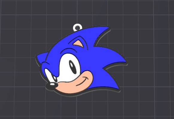 sonic hedgehog keychain necklace charm free commercial by dominator334 art 2d cute keychains accessories accessory love fun disney key chain chains ring rings keyring keyrings ams ready lite amslite easy easytoprint easyprint boy boys girl girls child children kidstoy kidstoys happy funny 3d print model - Mito3D