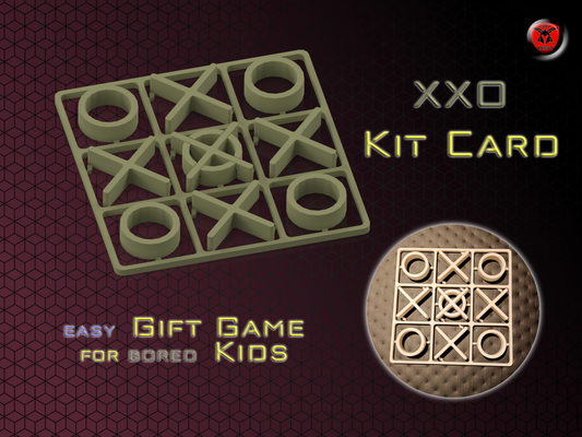 tic tac toe xxo kit card game by copyknight toys & games toy fun funny gift easy print easyprint bambu bambulab x1c p1p p1s a1 a1mini mini ams amslite kid 3d print model - Mito3D